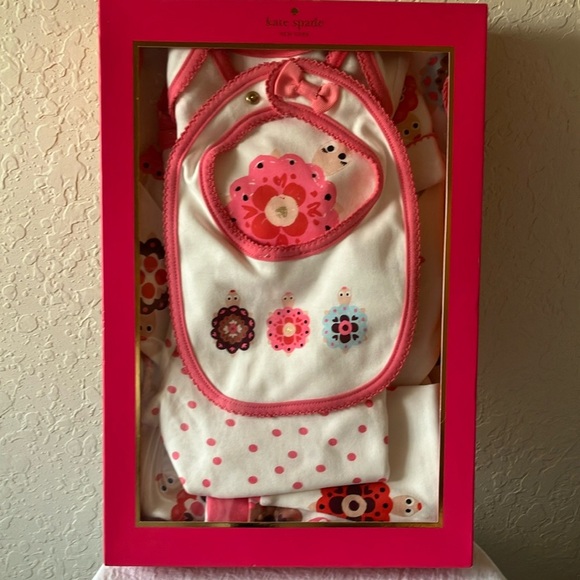 Kate Spade: Pink Turtle Floral Baby Clothing 7 piece Starter Set- 6 months - Picture 1 of 16